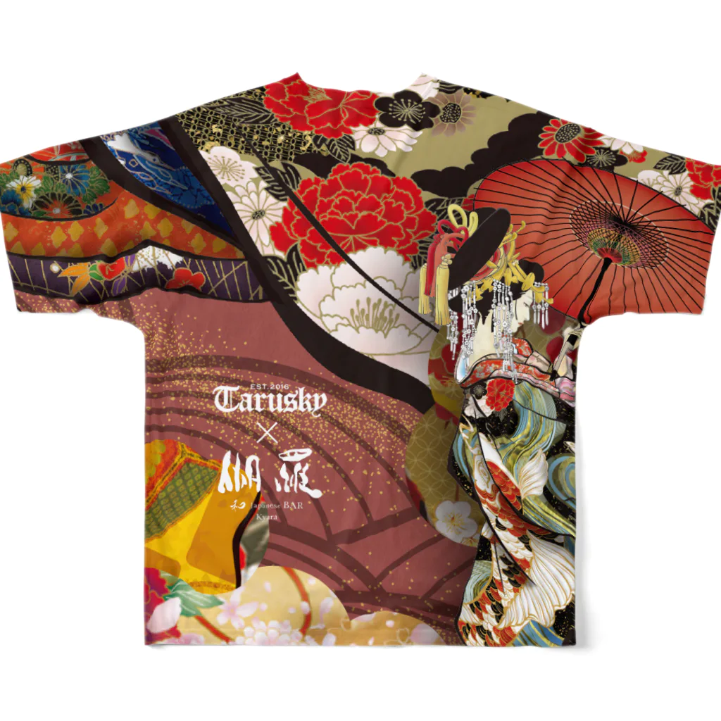 PAPER MOON Groupの伽羅×tarusky フルグラフィックTシャツの背面
