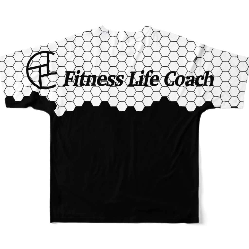 Fitness Life CoachのタートルTシャツ　fitness life coach トレーニングウェア フルグラフィックTシャツの背面