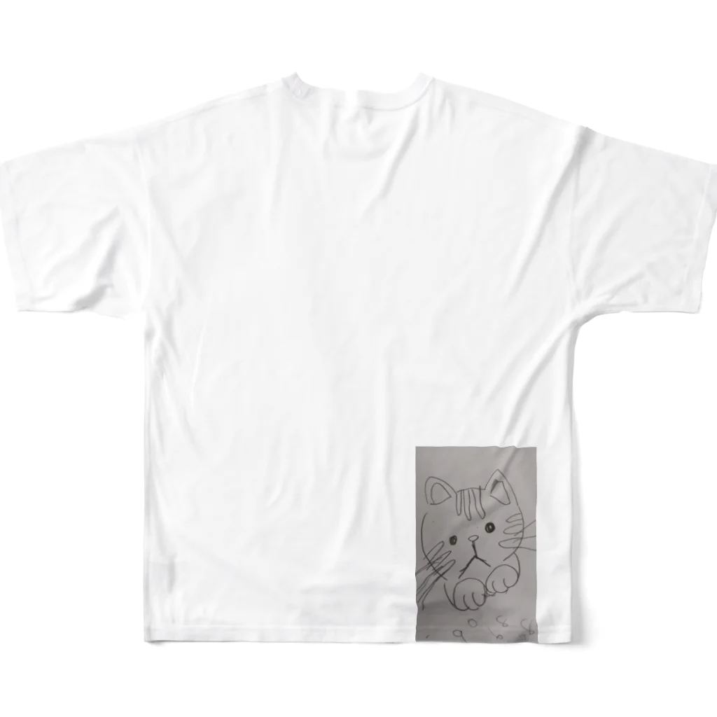 まぁいっかぁのにゃんたろう All-Over Print T-Shirt :back