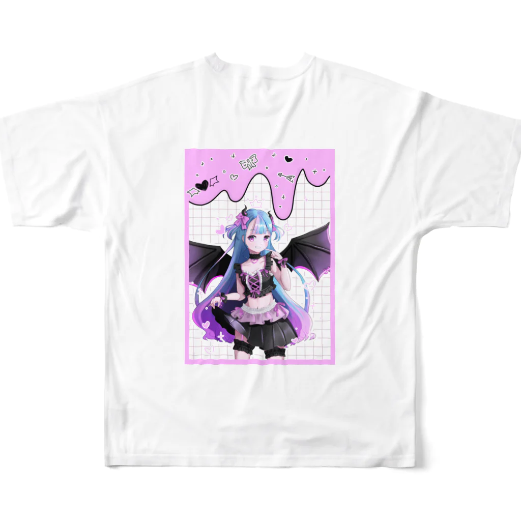 みはやわーるどの小悪魔ちゃん All-Over Print T-Shirt :back