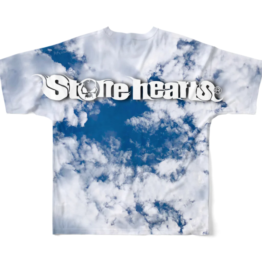 stoneheartsのstoneheartsスカイフォト フルグラフィックTシャツの背面