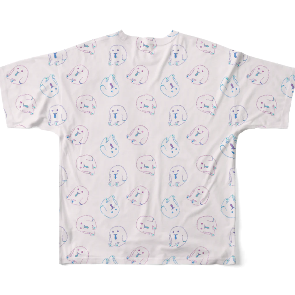 shikiharuのオフィスイエティ All-Over Print T-Shirt :back