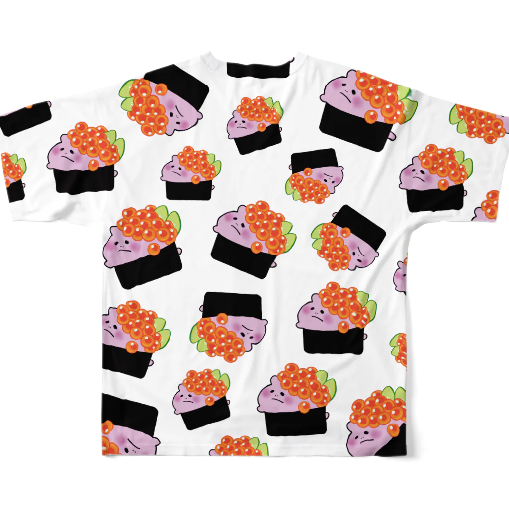 PIKIMONのぴきずし IKURA 総柄T All-Over Print T-Shirt :back