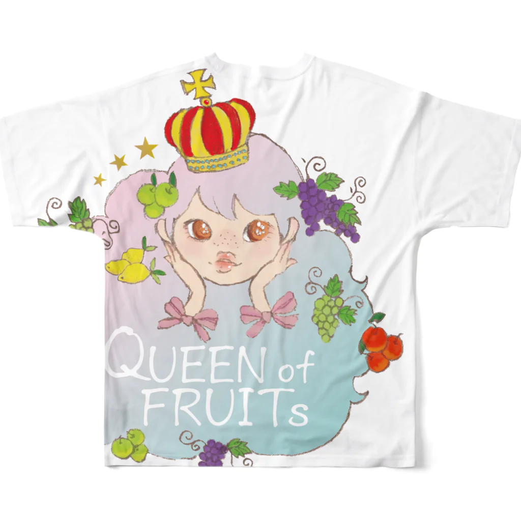 nanatitchのqueen of fruits All-Over Print T-Shirt :back