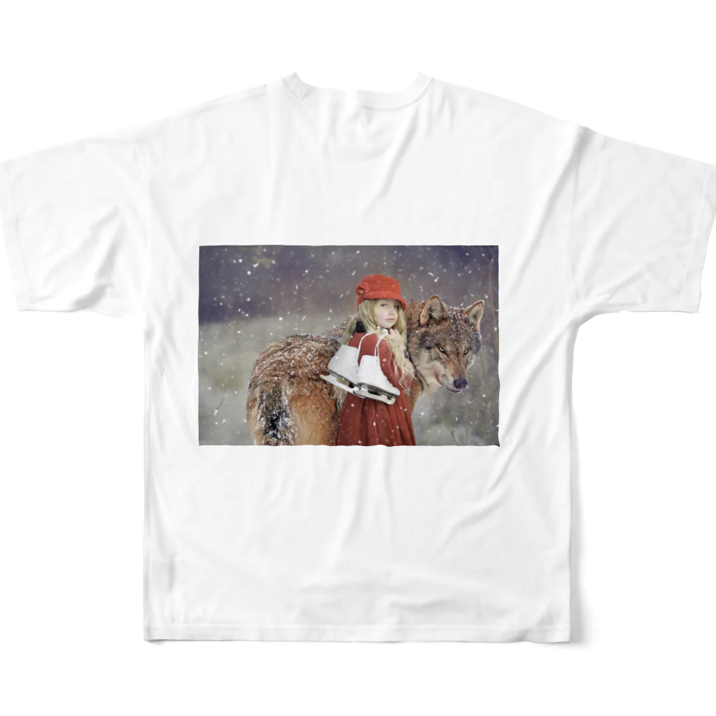 hplkjnyのRed forest(赤い森) All-Over Print T-Shirt :back