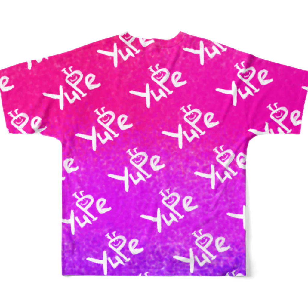 オリジナルショップ  yupeのyupe pink グラデーション All-Over Print T-Shirt :back