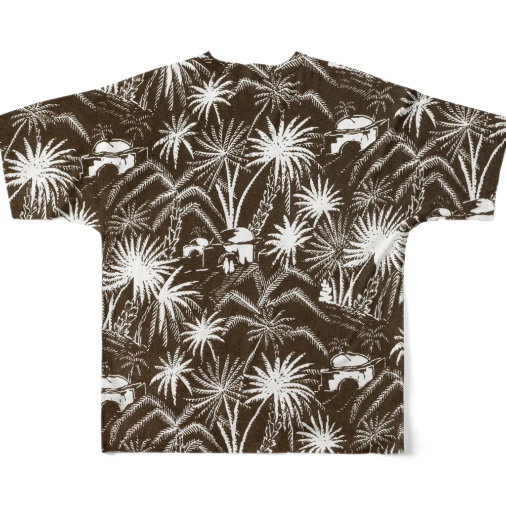 fullTshirt_PublicDoのWhite palm trees 1931. フルグラフィックTシャツの背面