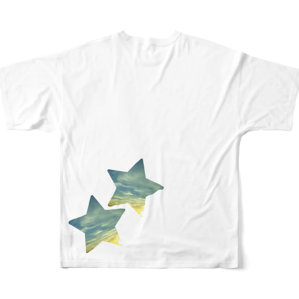 WINDOWの朝の星空 フルグラフィックTシャツの背面