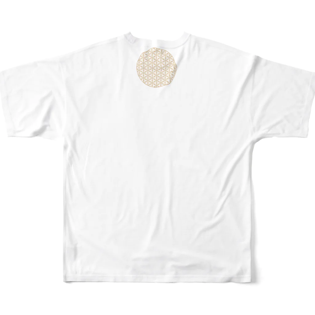 Amiの組子細工狐 All-Over Print T-Shirt :back