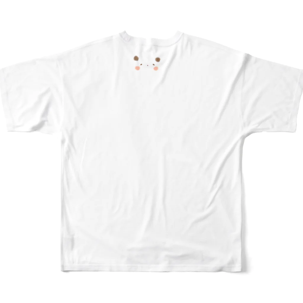 ぱすてらむぎこのシルエットパンダ　(輪郭なしの作品) All-Over Print T-Shirt :back