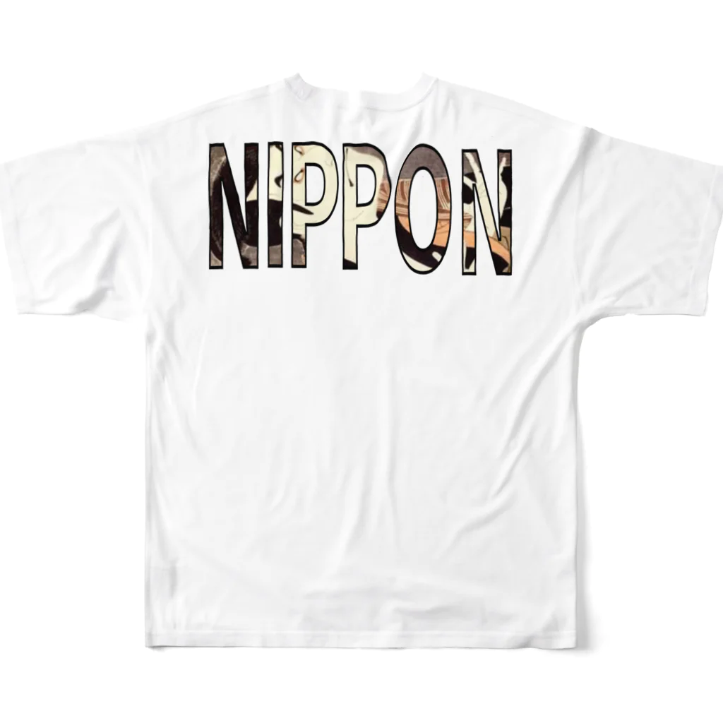 almond chocolate のNIPPON フルグラフィックTシャツの背面