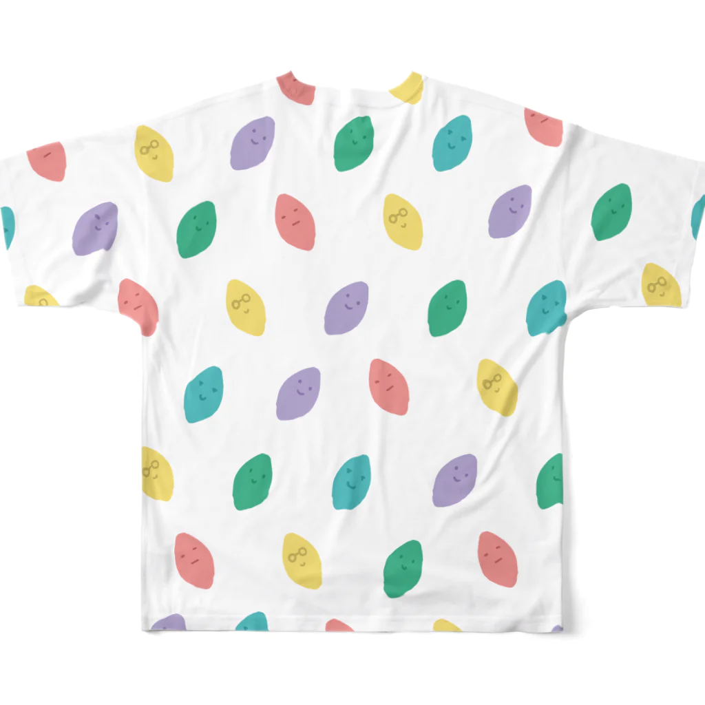 Andiamoのカラフルおいも集団 All-Over Print T-Shirt :back