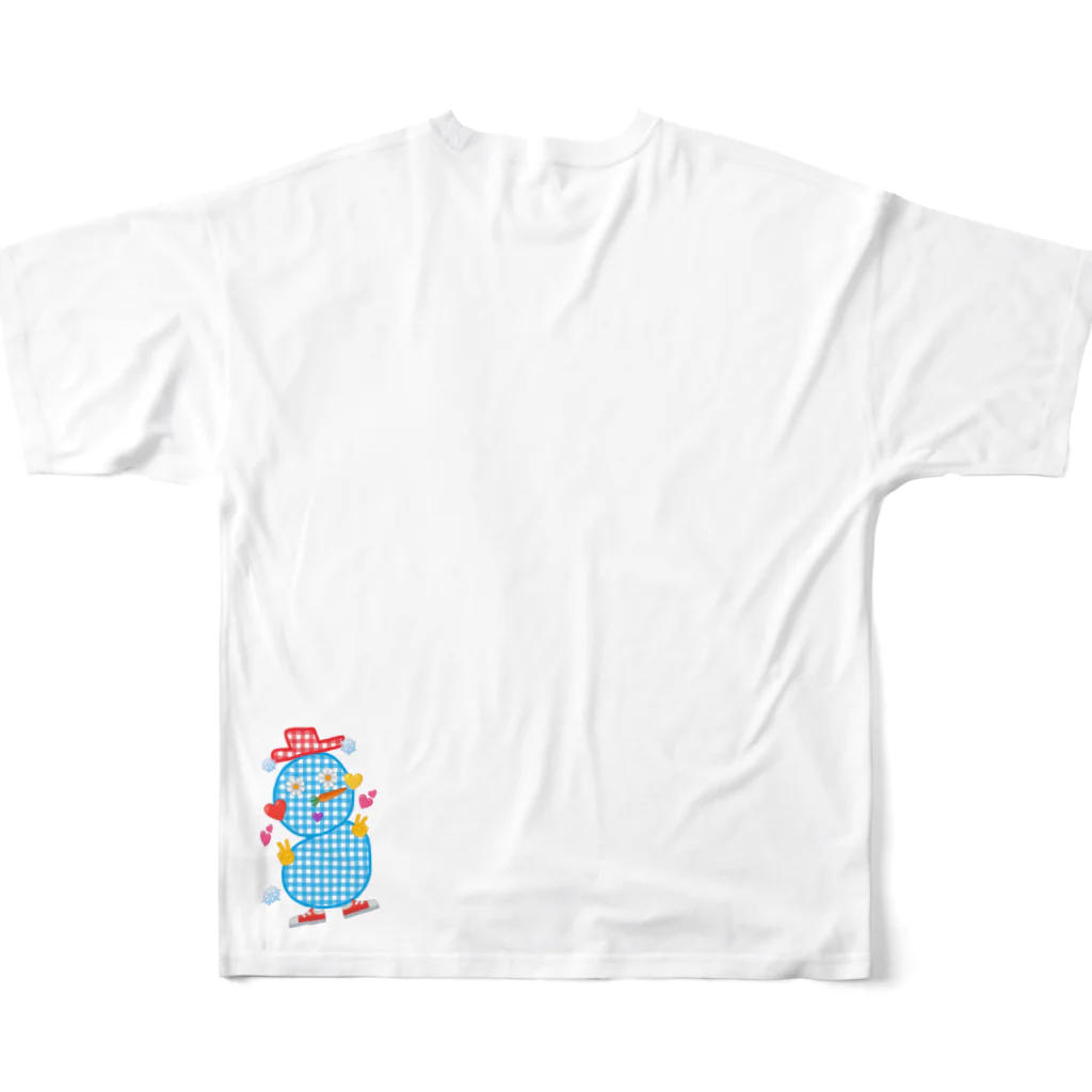 Happyーpop28c🎵のsnowmanman All-Over Print T-Shirt :back