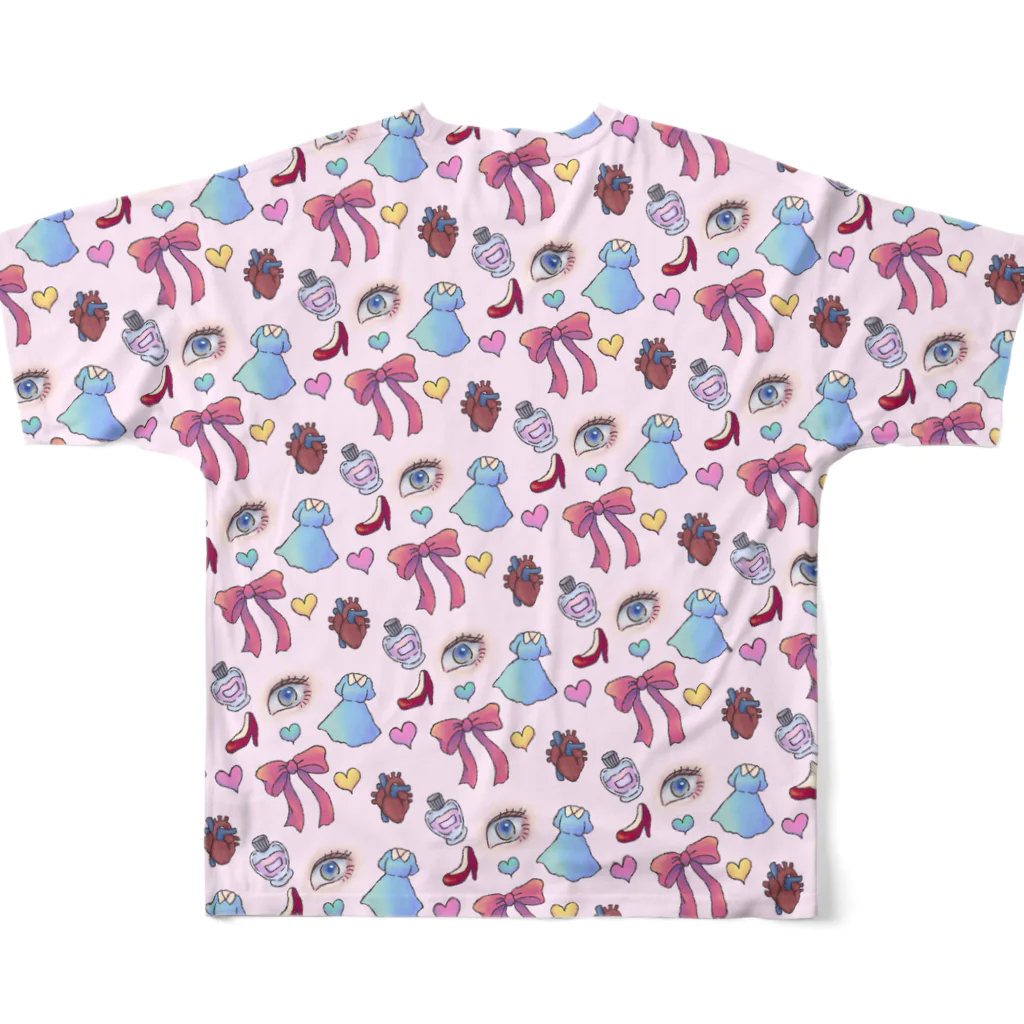 花園のおんなのこ All-Over Print T-Shirt :back