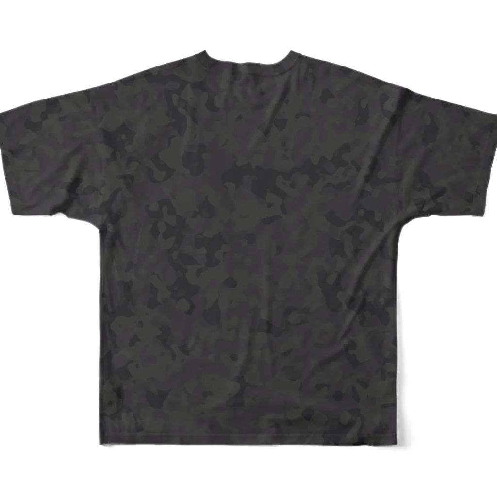 Military Casual LittleJoke のCamo NightCamp 夜用迷彩 サバゲー装備 All-Over Print T-Shirt :back