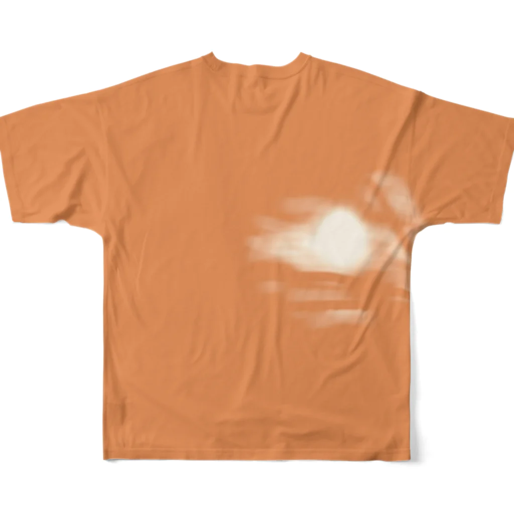 笠間臨戦態勢のmadness sunrise フルグラフィックTシャツの背面