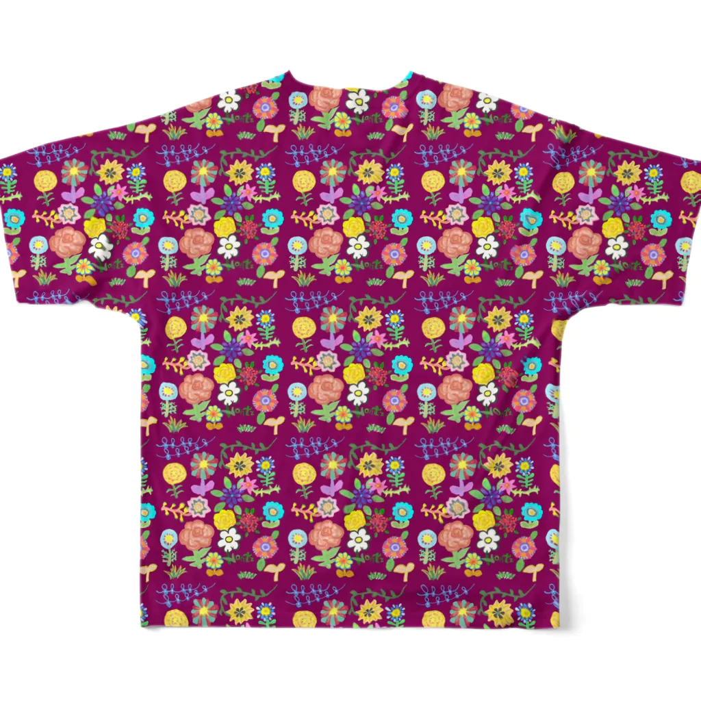 のんつ屋のワインのんつぁー All-Over Print T-Shirt :back