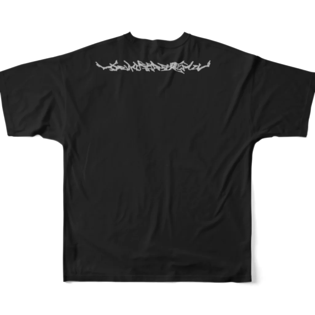 ✟ 魔法少女親衛隊 ✟の✟ 聖惡ちゃん生誕Tシャツ2022 ✟（BLACK） フルグラフィックTシャツの背面