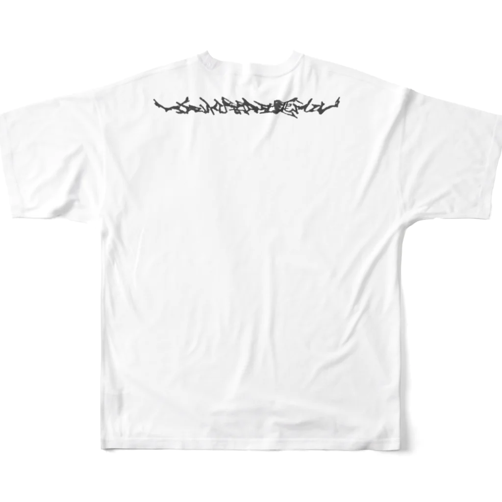 ✟ 魔法少女親衛隊 ✟の✟ 聖惡ちゃん生誕Tシャツ2022 ✟（White） All-Over Print T-Shirt :back