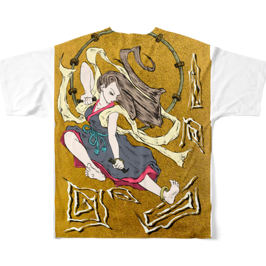 Nekomanma1221のふうじん All-Over Print T-Shirt :back
