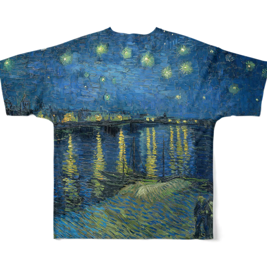 artgalleryのローヌ川の星月夜 All-Over Print T-Shirt :back