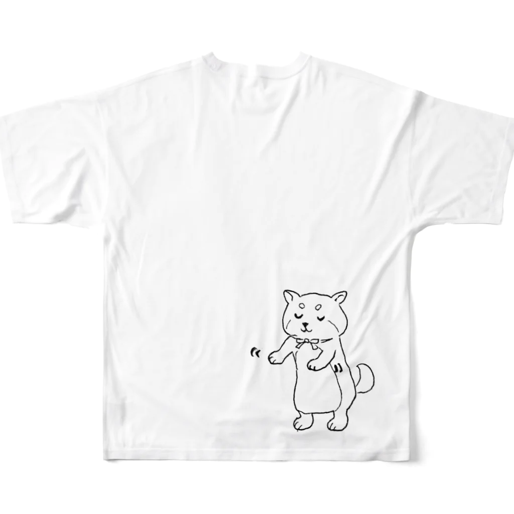 neco homeのneco, sleepy cook (おしゃべりモード) フルグラフィックTシャツの背面