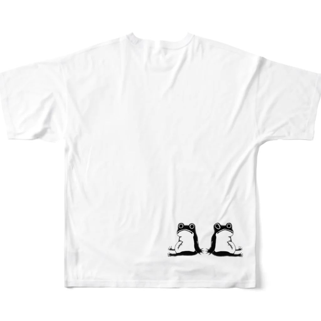   だるまの後悔かえる All-Over Print T-Shirt :back