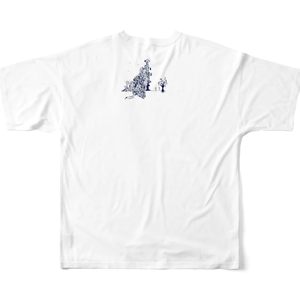 尾崎の遺跡物語 All-Over Print T-Shirt :back