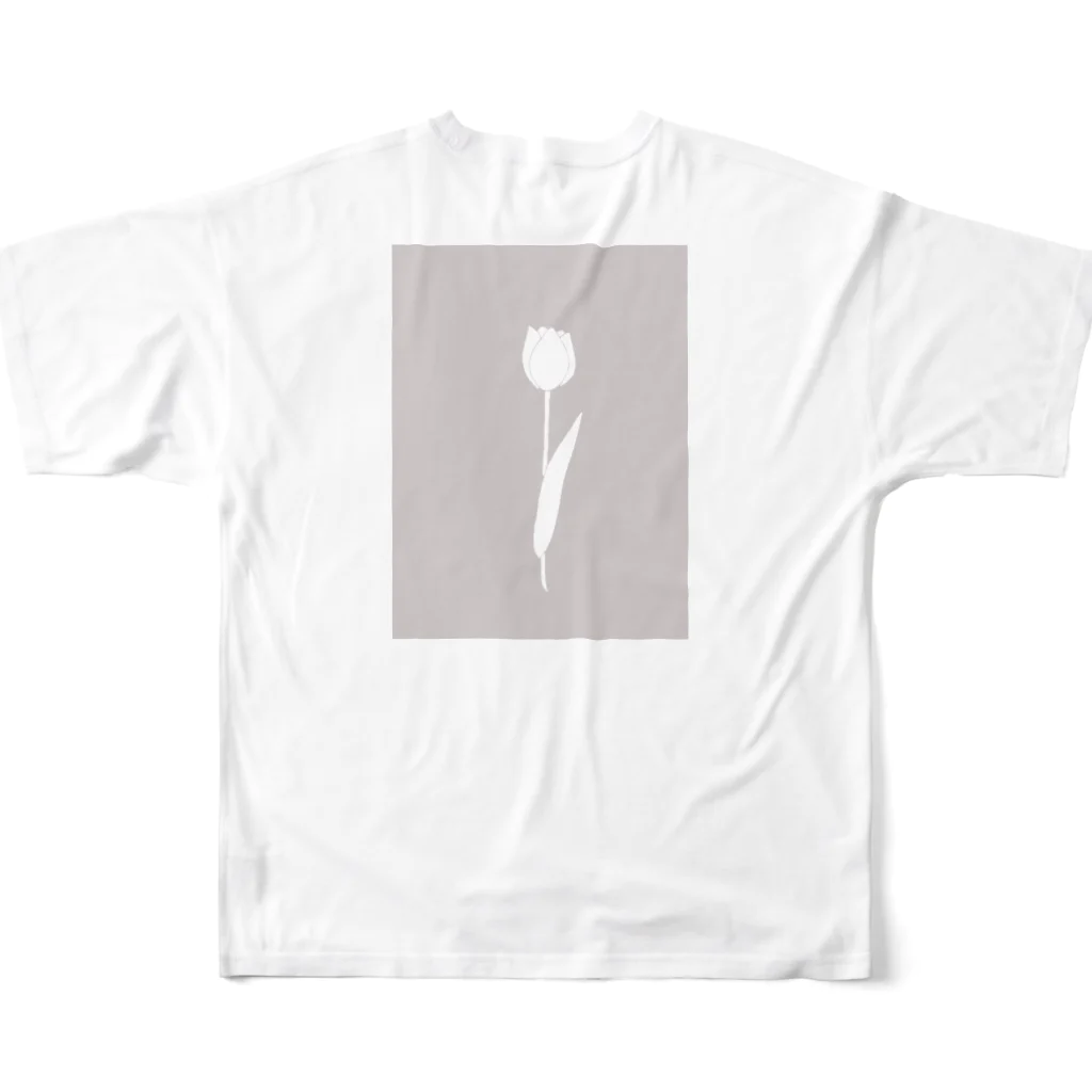rilybiiのTulip silhouette All-Over Print T-Shirt :back