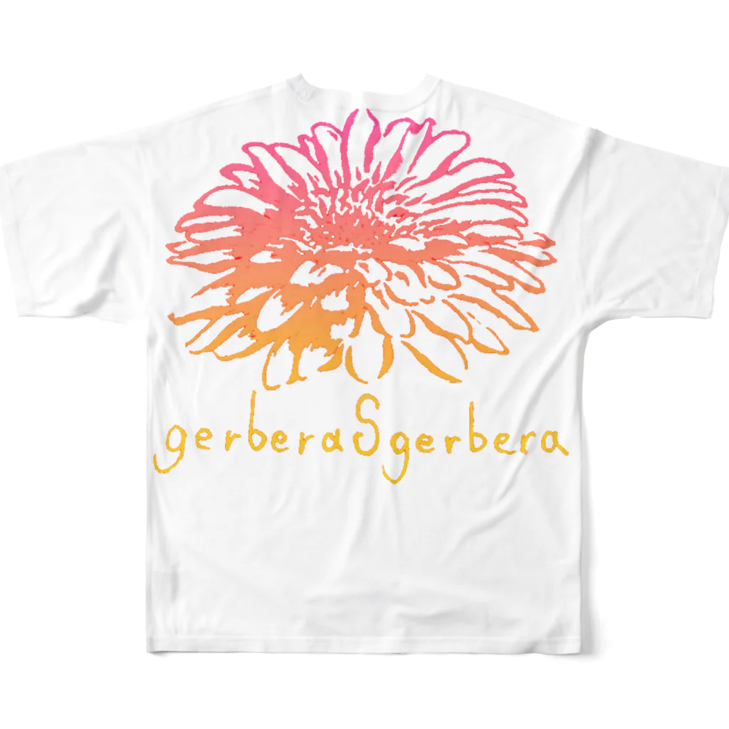 gerberasgerberaのgerberasgerbera フルグラフィックTシャツの背面