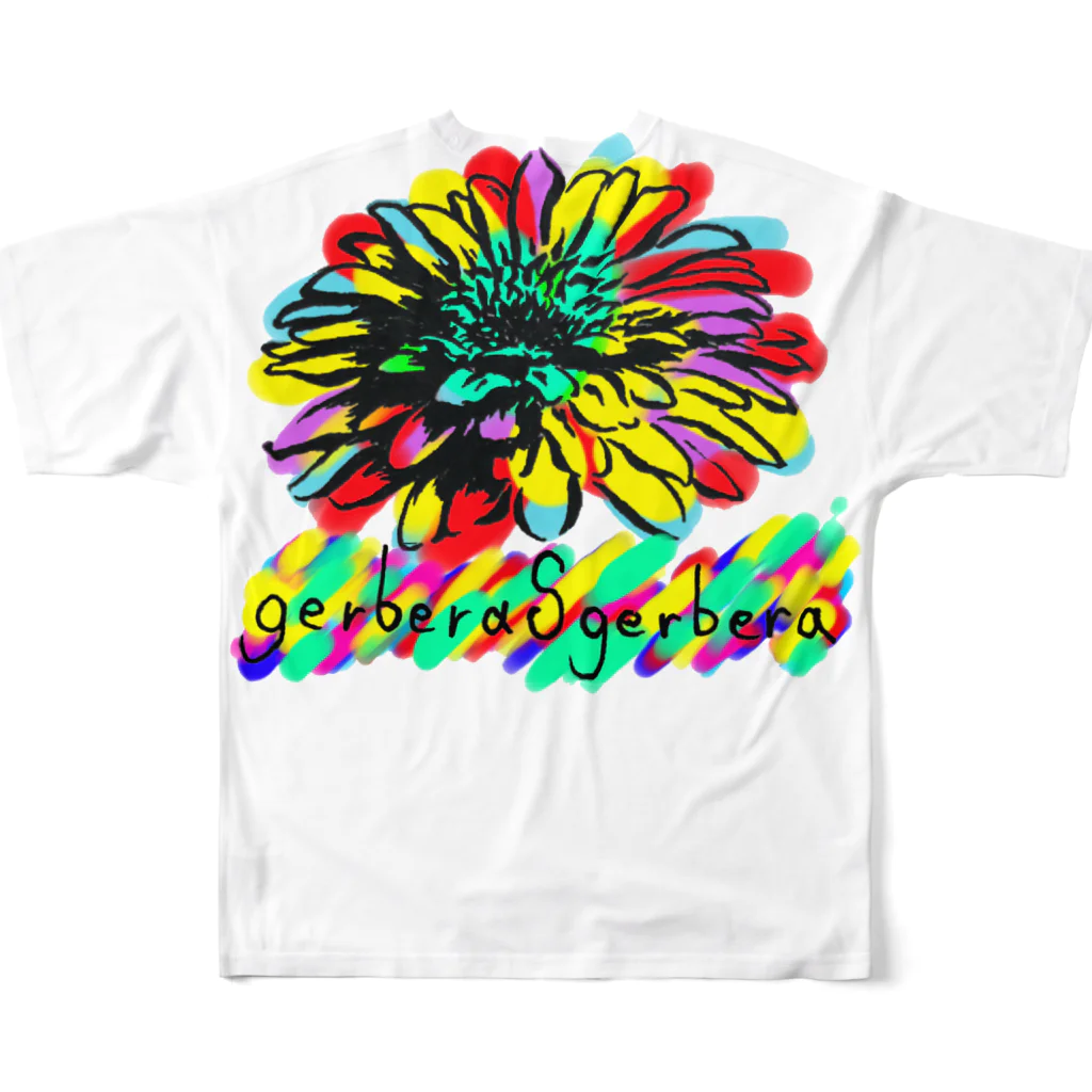 gerberasgerberaのgerberasgerbera フルグラフィックTシャツの背面