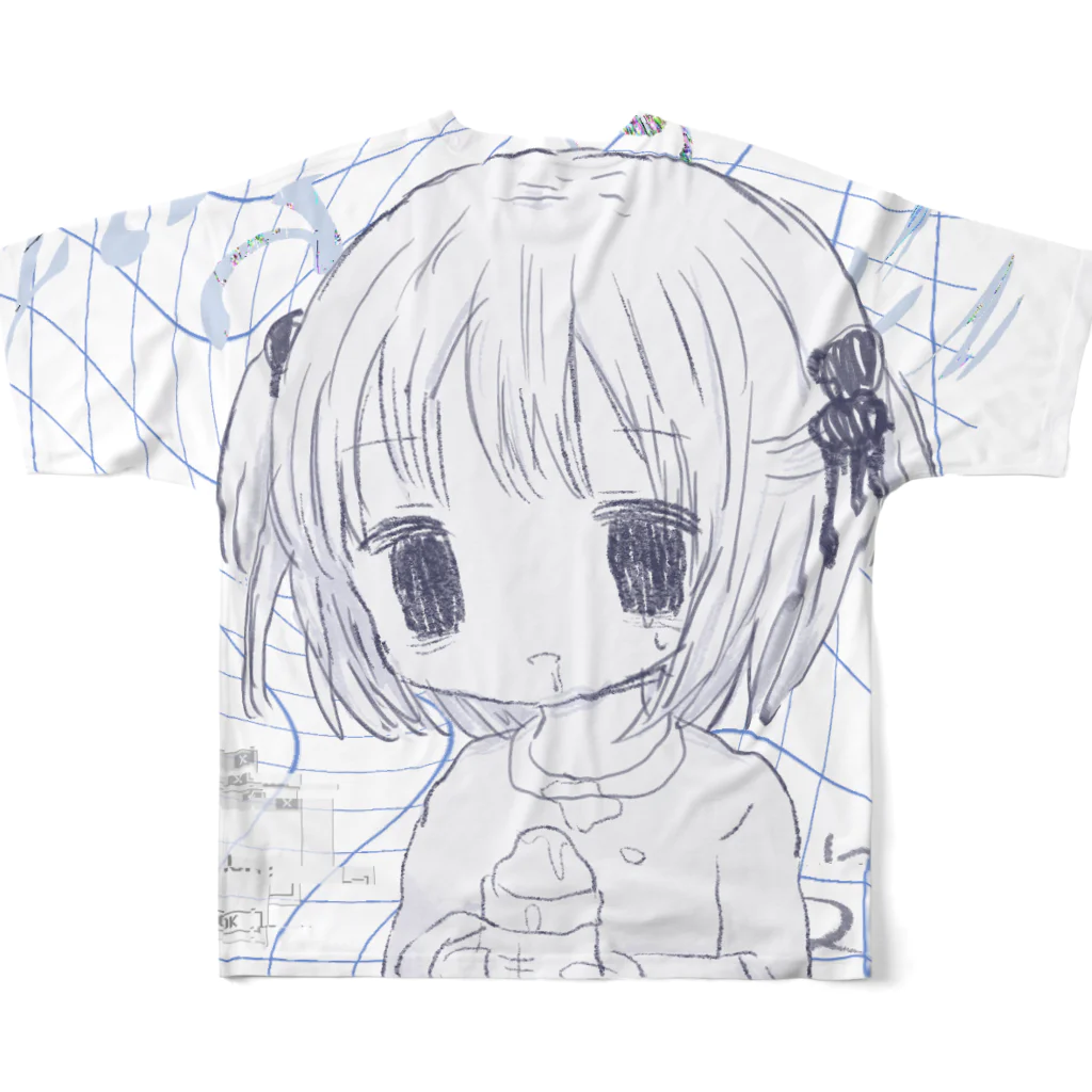 あくむ病院のなんのためにいきてるの？ フルグラフィックTシャツの背面