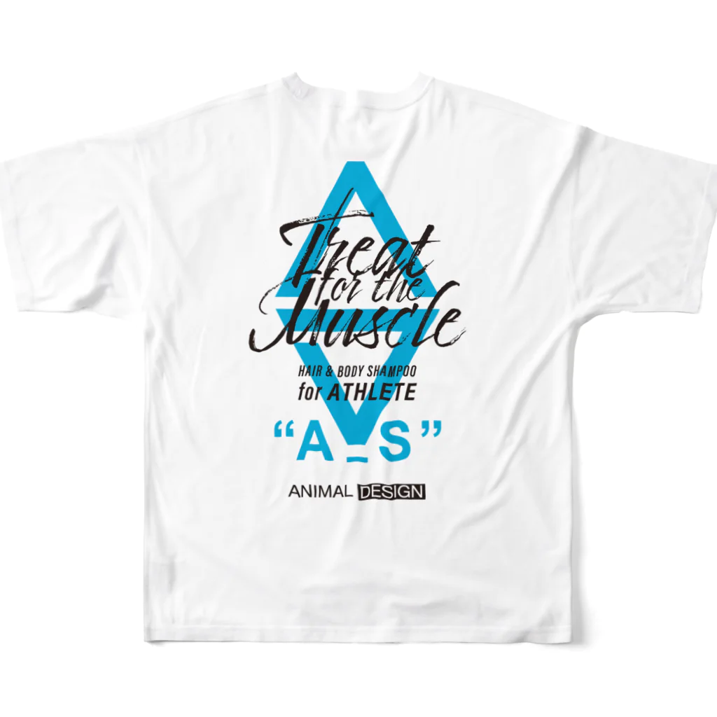 A_SSHAMPOOの"A_S" フルグラフィックTシャツの背面