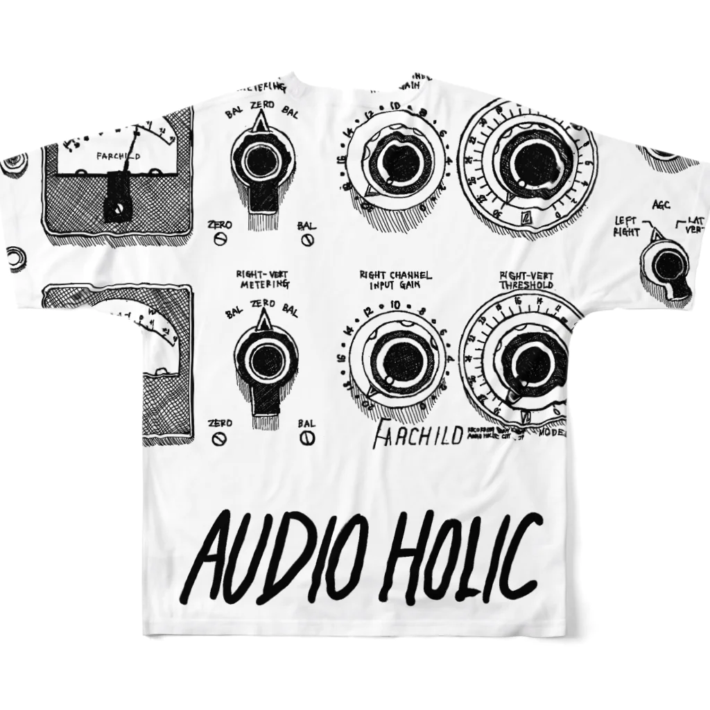 AUDIO HOLICのFAR CHILD deep All-Over Print T-Shirt :back