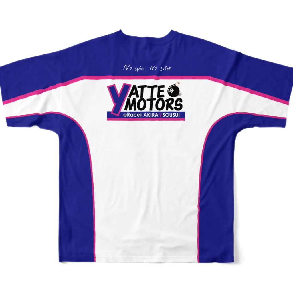 YATTE motorsの【XL専用】チームTシャツ フルグラフィックTシャツの背面