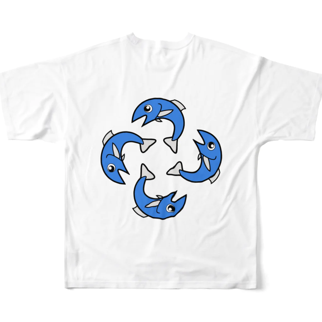 Ａ・Ｄ’ｓ　ＳｐａｃｅのＦＩＳＨ卍 フルグラフィックTシャツの背面