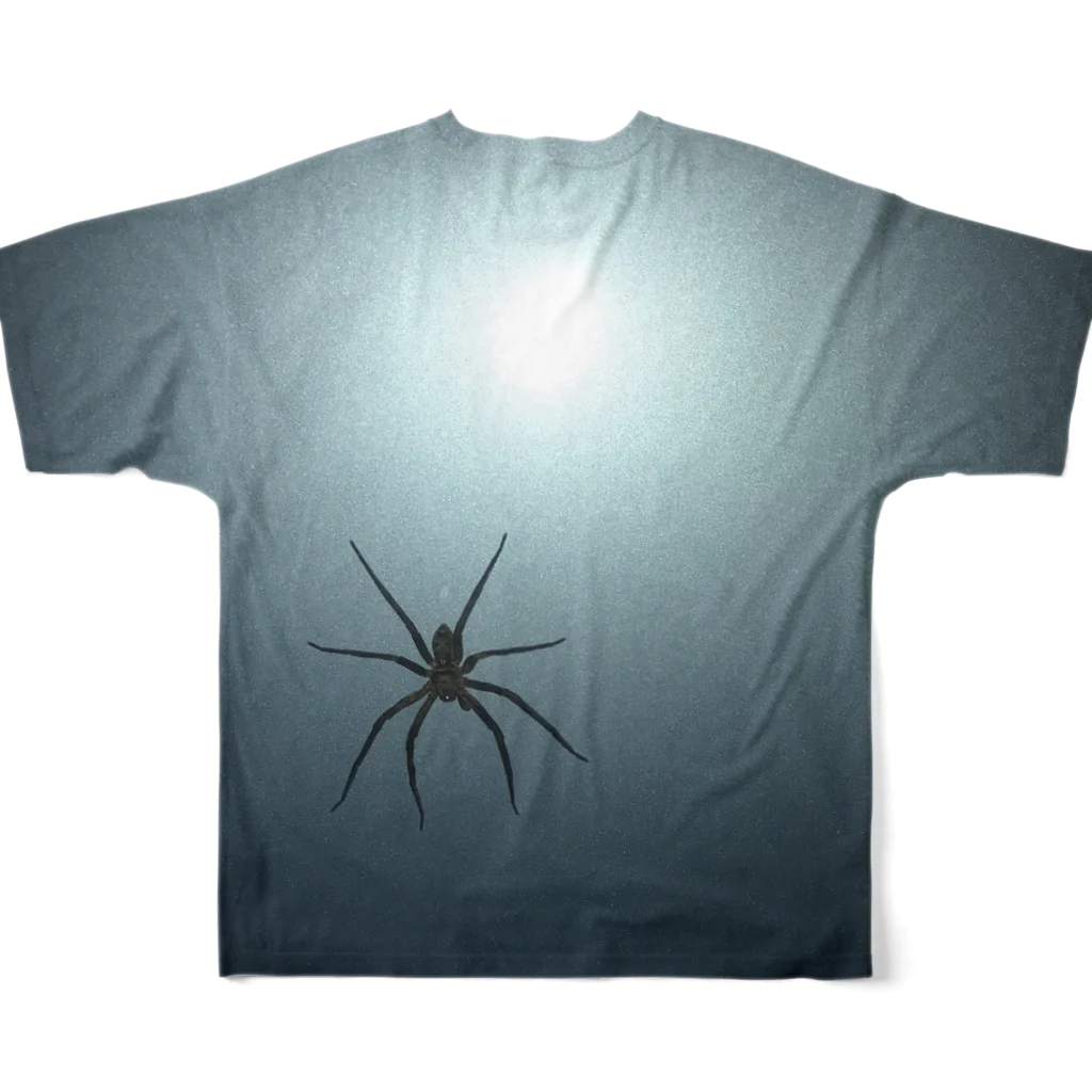 カヌレのお店の蜘蛛　1 フルグラフィックTシャツの背面