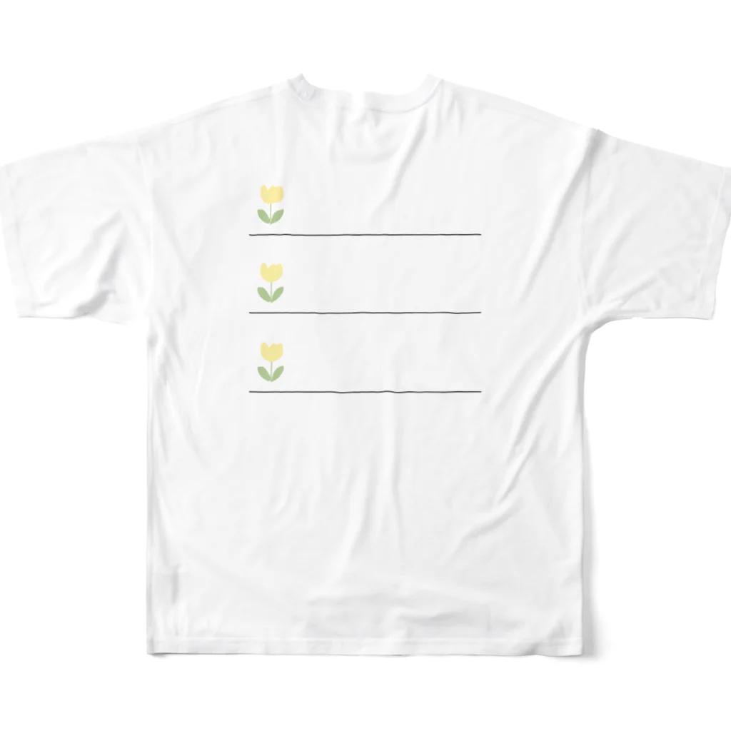 rilybiiのtulip memo フルグラフィックTシャツの背面