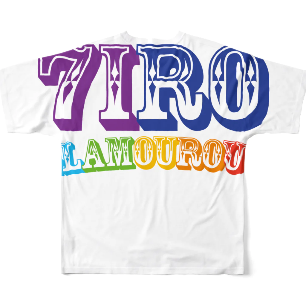 7IRO GLAMOUROUSの7IRO GLAMOUROUSフルグラフィック All-Over Print T-Shirt :back