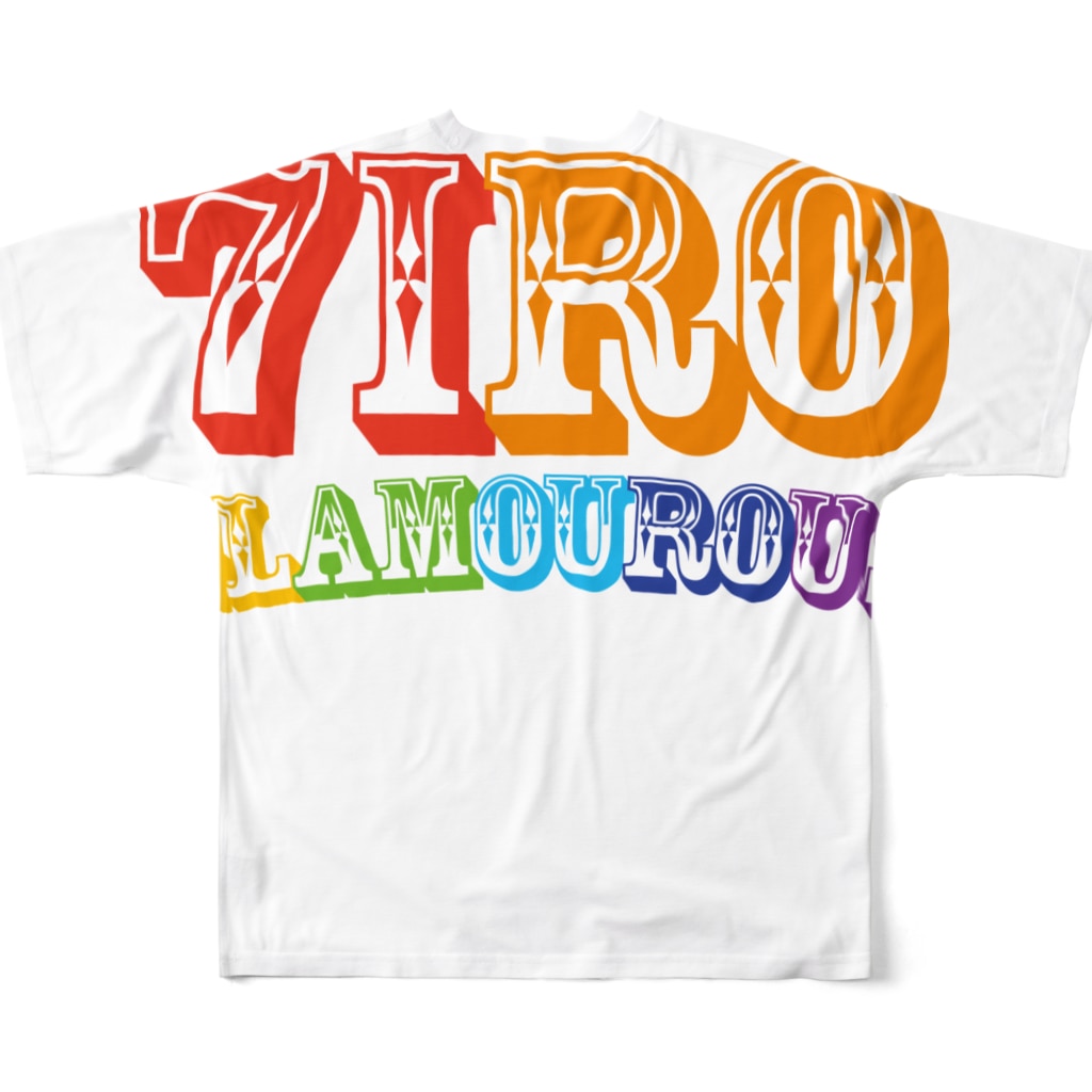 7IRO GLAMOUROUSの7IRO GLAMOUROUSフルグラフィック All-Over Print T-Shirt :back