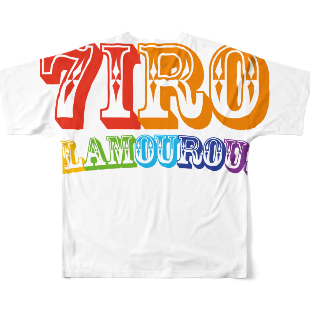 7IRO GLAMOUROUSの7IRO GLAMOUROUSフルグラフィック All-Over Print T-Shirt :back