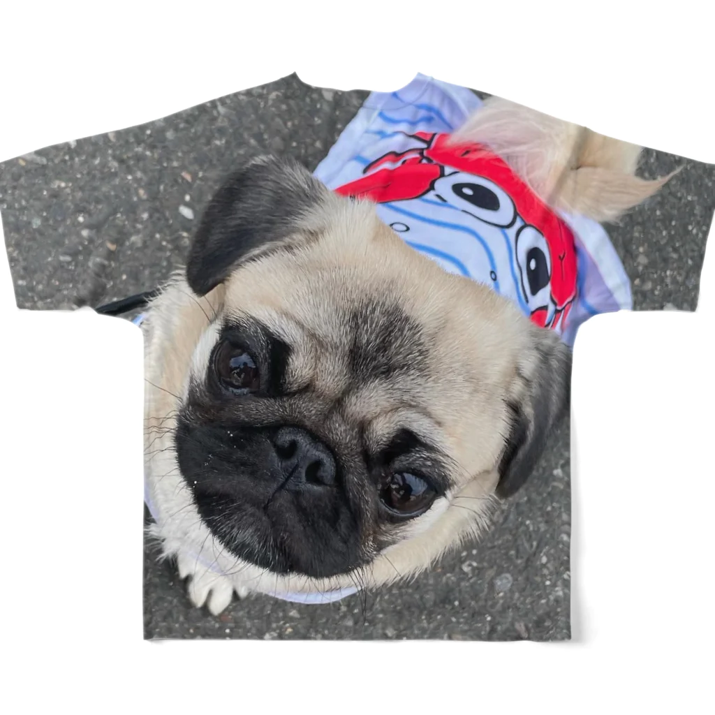 マンモスショップの犬の服 フルグラフィックTシャツの背面