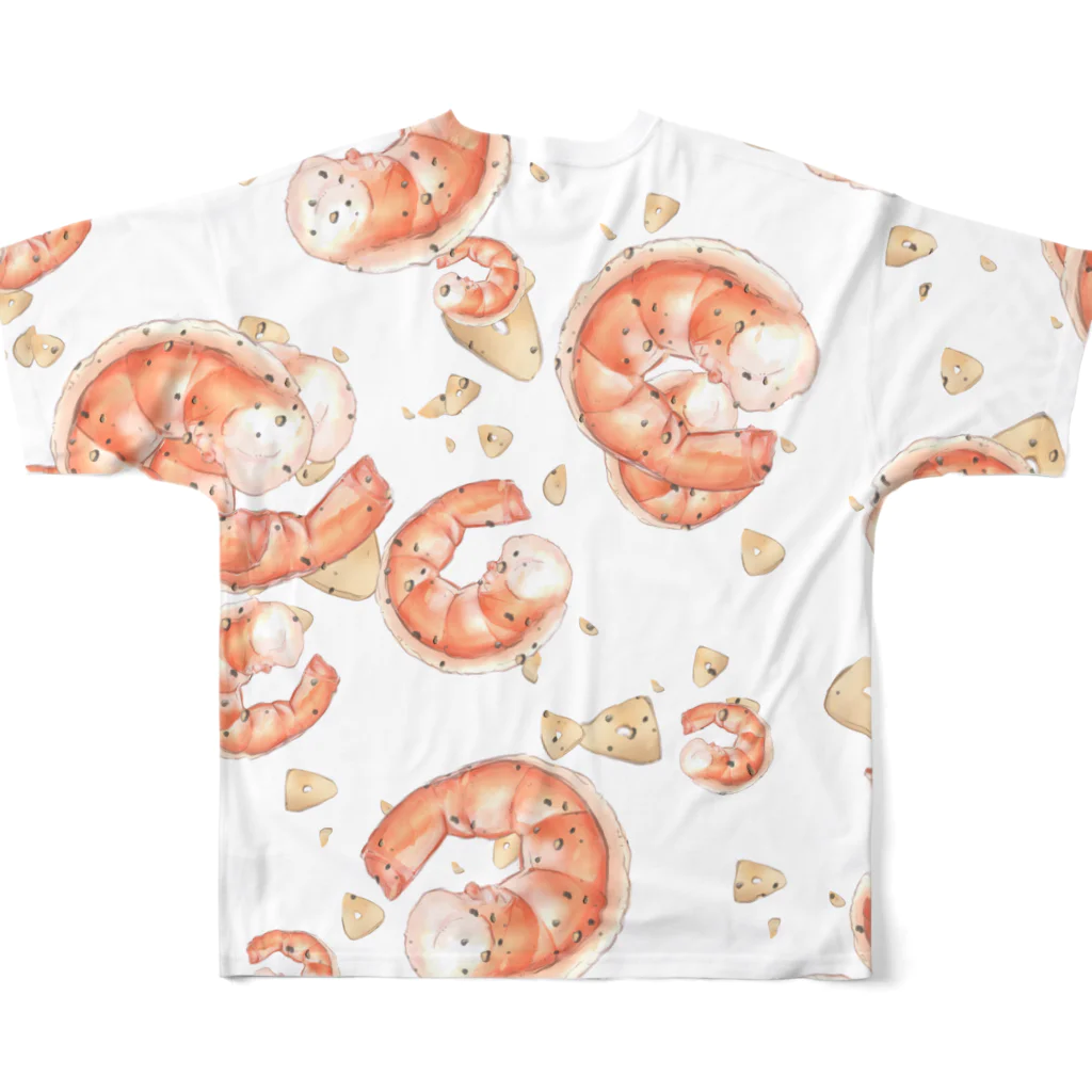 Ykeizoの海老のガーリック炒め フルグラフィックTシャツの背面