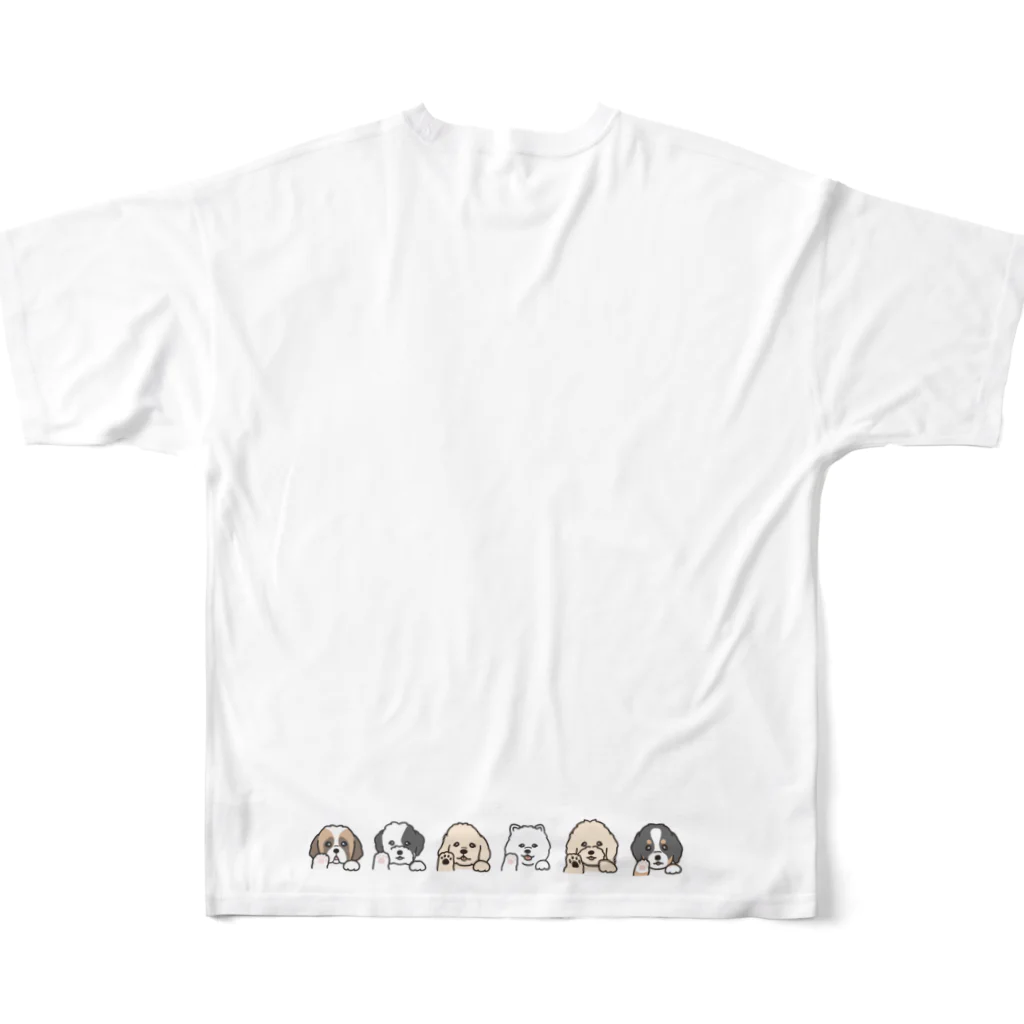 GRAND MOU《ぐらんむー》のダリア セントバーナード フルグラフィックTシャツの背面