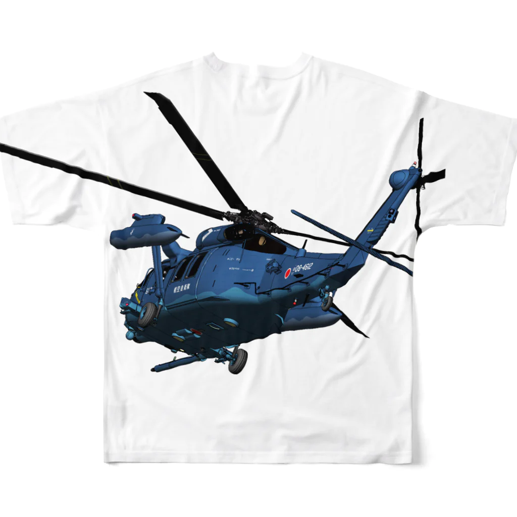 Y.T.S.D.F.Design　自衛隊関連デザインの航空自衛隊　UH-60J　 All-Over Print T-Shirt :back