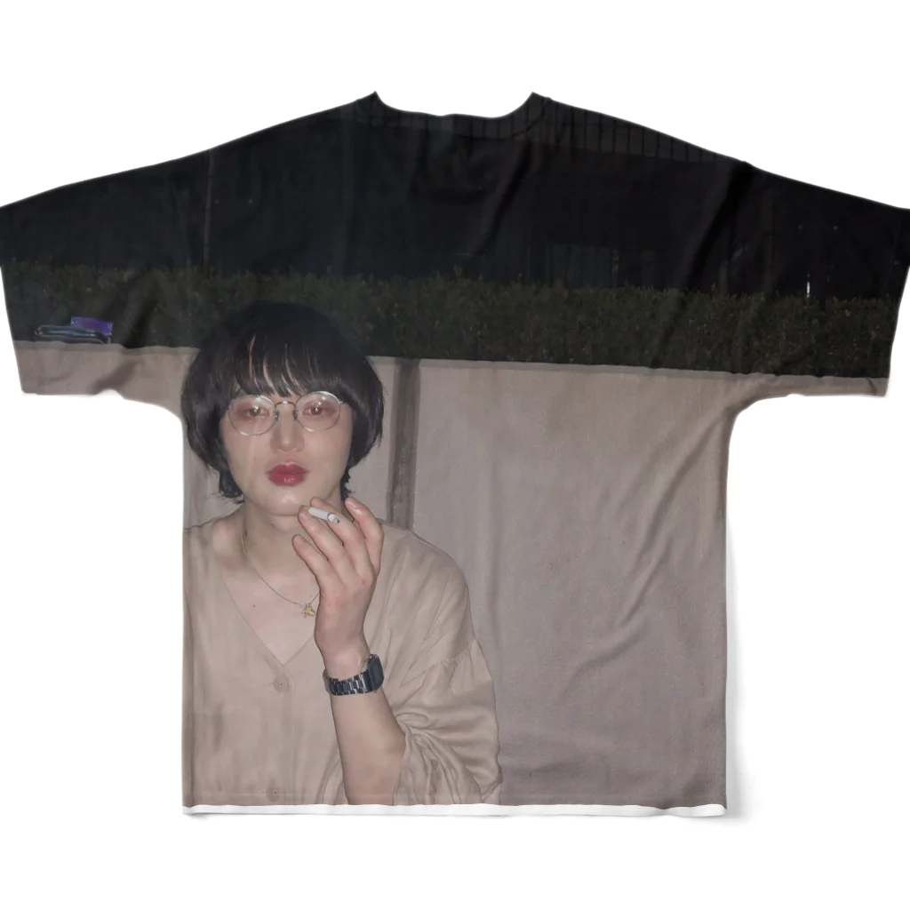 JINAN_the_3rdの助走する、女。 All-Over Print T-Shirt :back