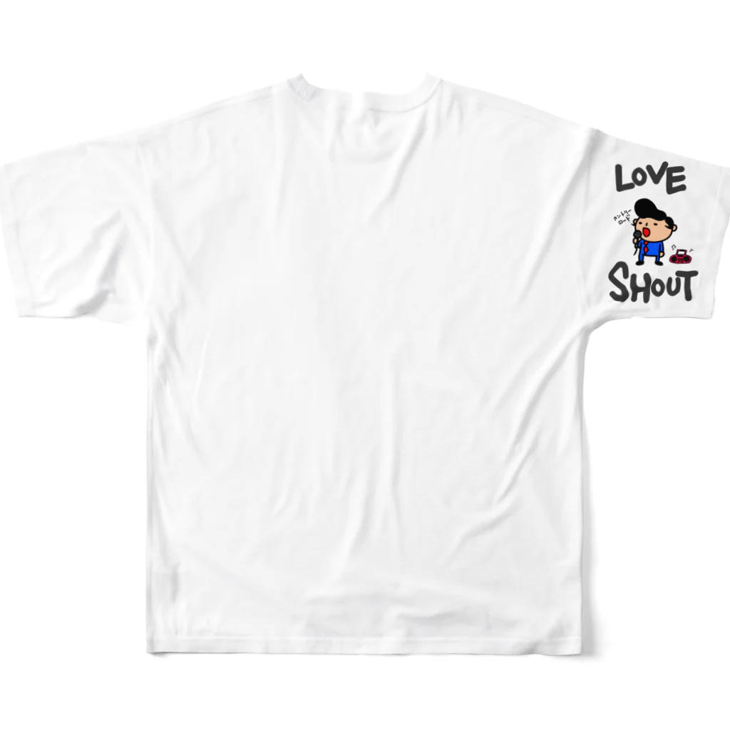 momino studio SHOPの叫ぶの大好き。 All-Over Print T-Shirt :back