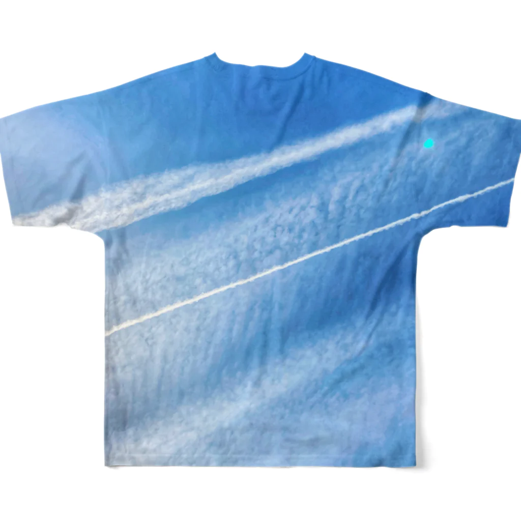 ArtWillの飛行機雲 フルグラフィックTシャツの背面