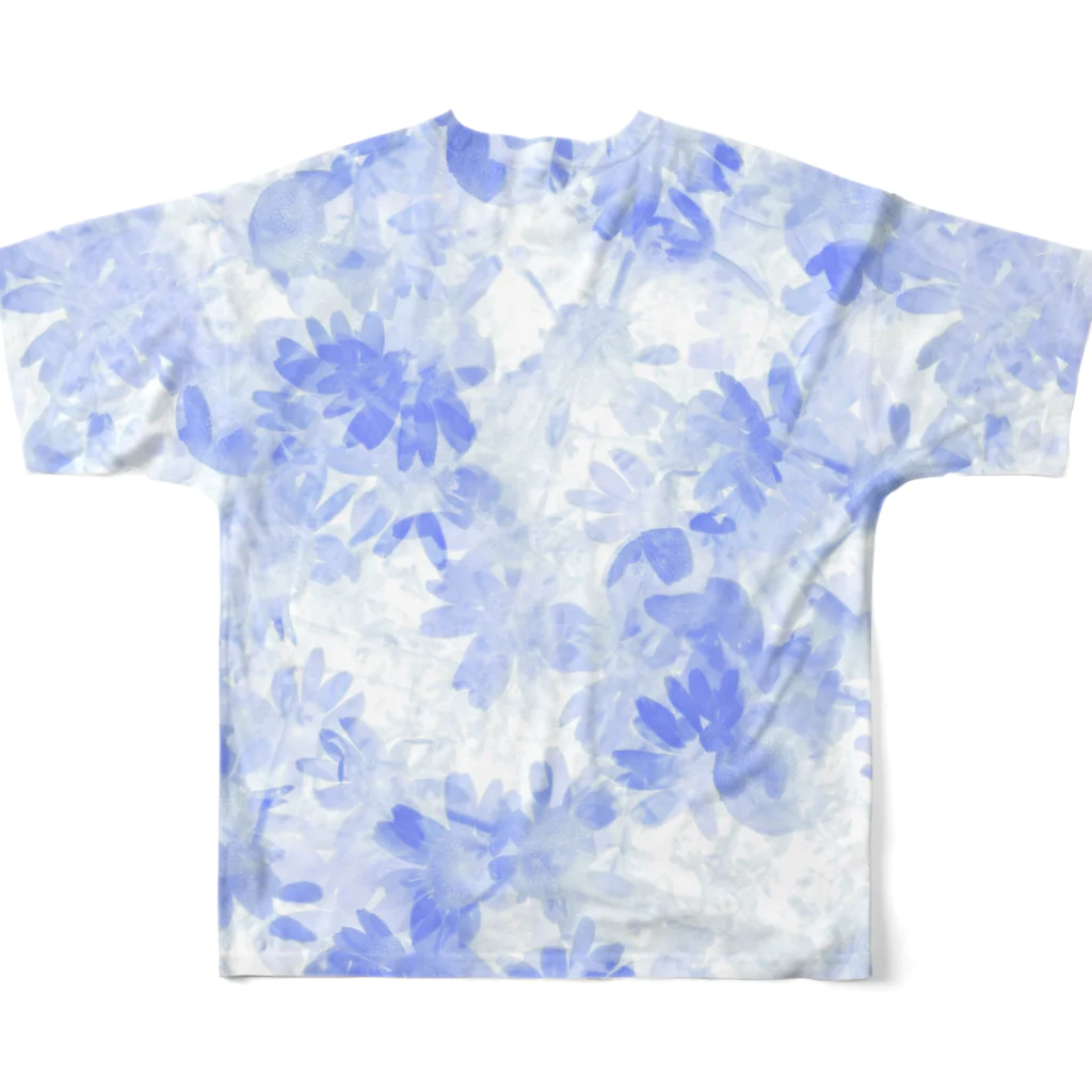 Mona♡ChirolのMonaくんｰPeace of the beloved Earth. Blue②- All-Over Print T-Shirt :back