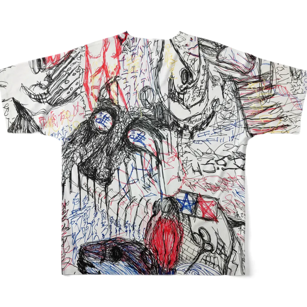 たまきはるこたろうのブレインブレイクTシャツ All-Over Print T-Shirt :back